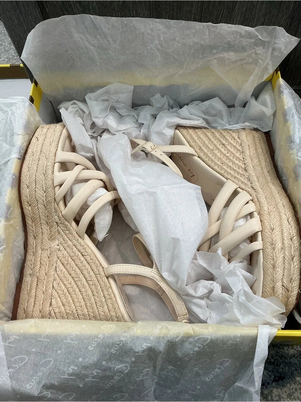 NIB Circus NY by Sam Edelman Irene Espadrille Platform Sandals Vanilla Bean Sz 8